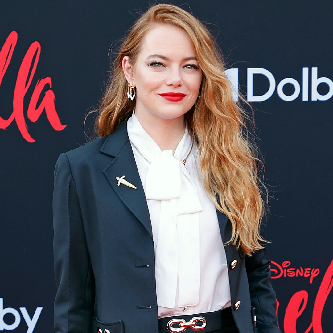 Emma Stone Dazzles in Fierce Suit at Cruella Premiere - E! Online